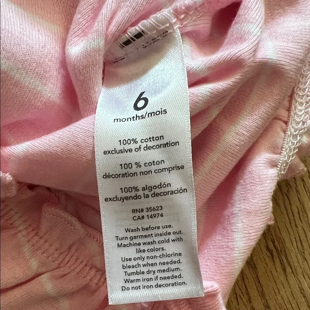 Carter's Light‎ Pink Striped Baby Mouse Detail Bodysuit 6 Months